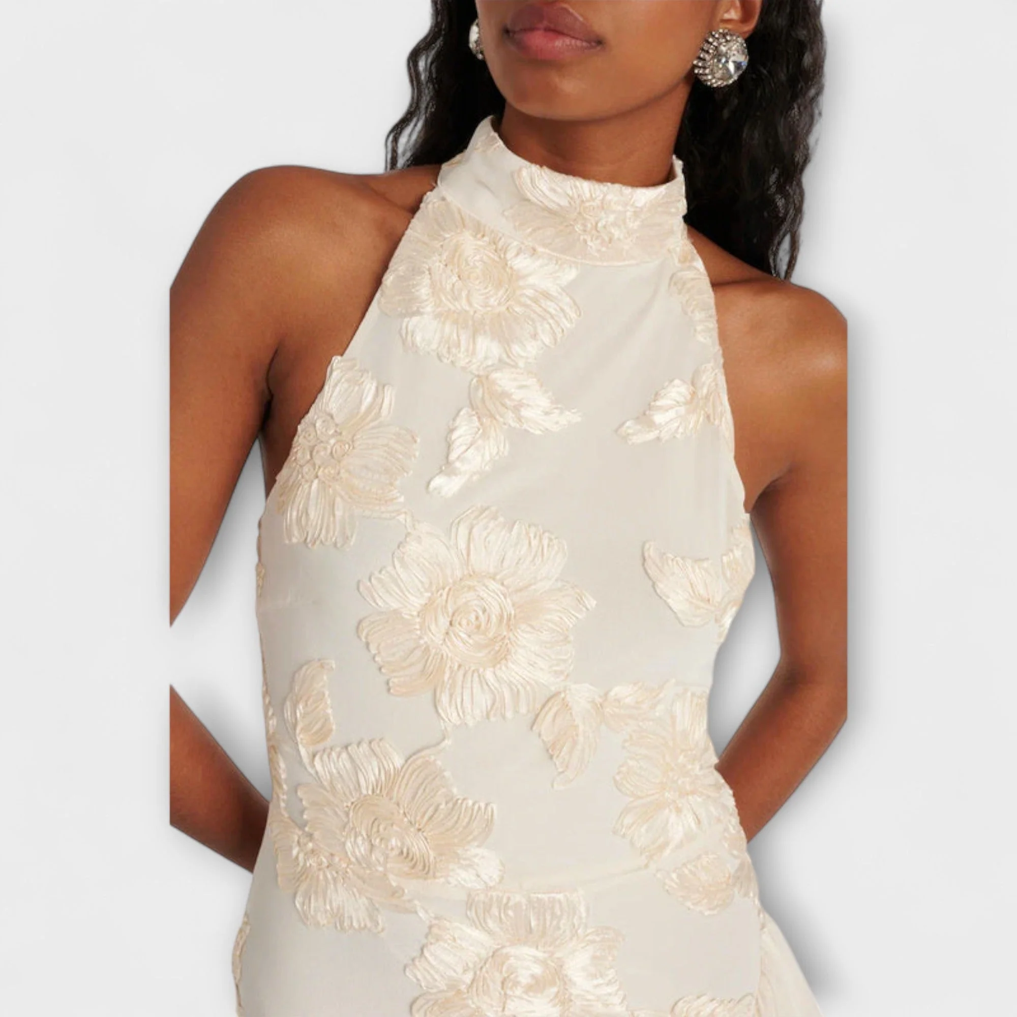 Karen - Maxikleid mit floralem Applikationsmuster - Image 2