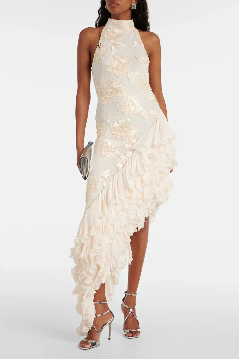Karen - Maxikleid mit floralem Applikationsmuster - Image 4