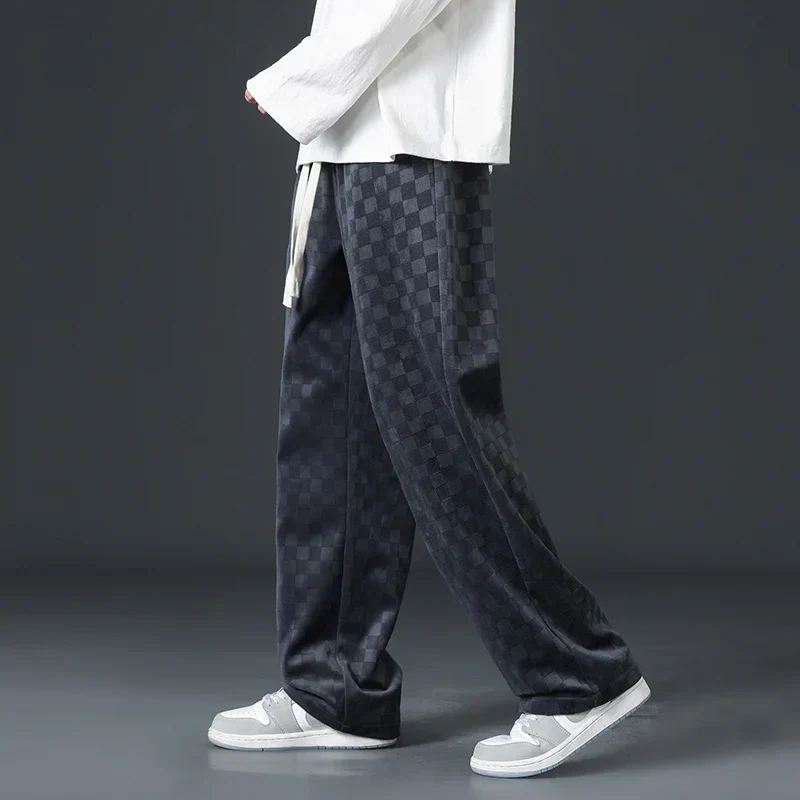 Karierte Cord-Sweatpants für Herren - Image 3