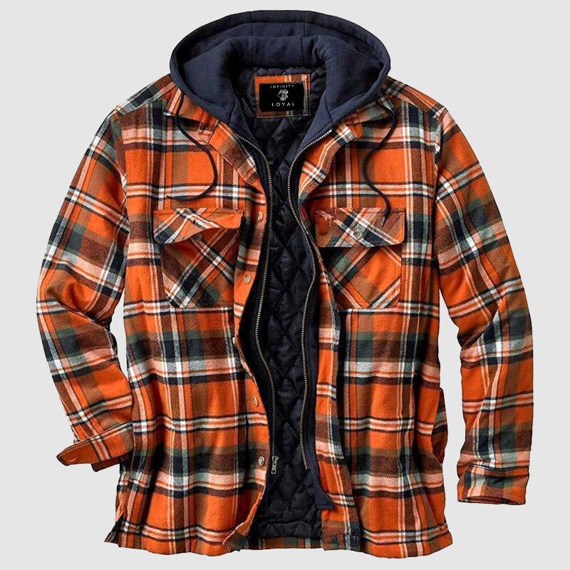 Karierte Jacke mit Reißverschluss für Herren - Image 5