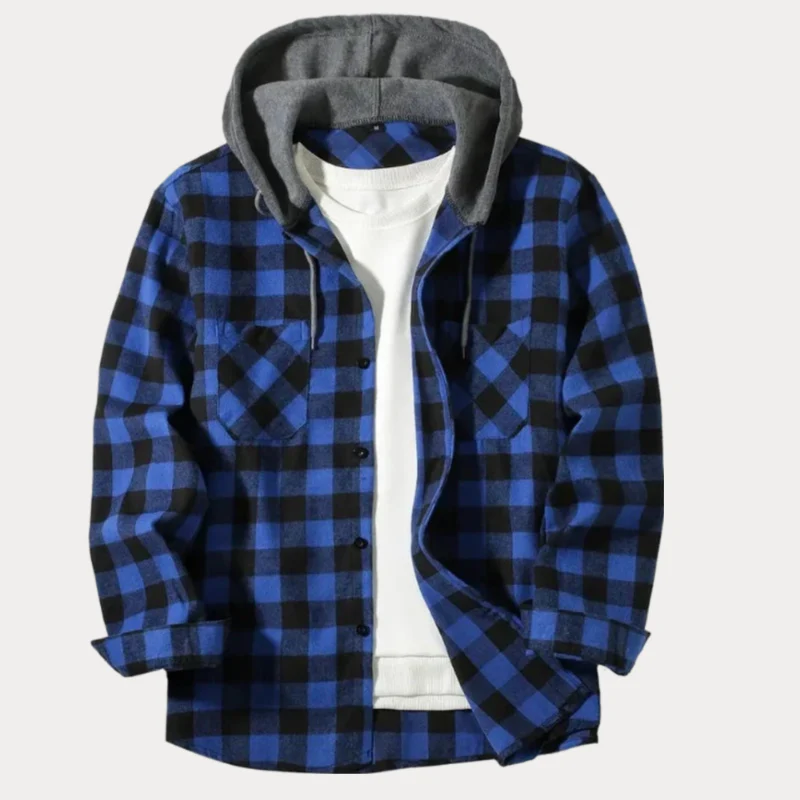 Karierte Kapuzenjacke für Herren - Image 11