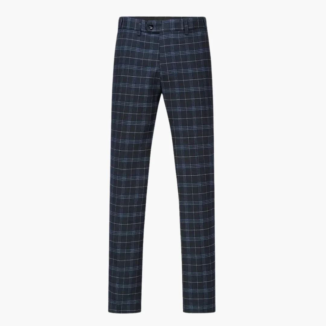 Kariertes Anzug Set - Slim Fit Herrenanzug 3-teilig Modern - Image 2