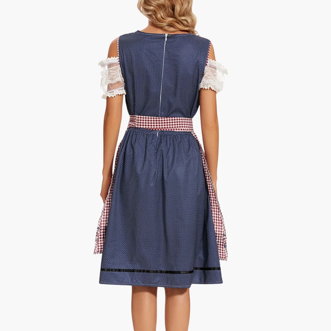 Kariertes Dirndl kleid für Damen - Oktoberfest 2025 - Image 3