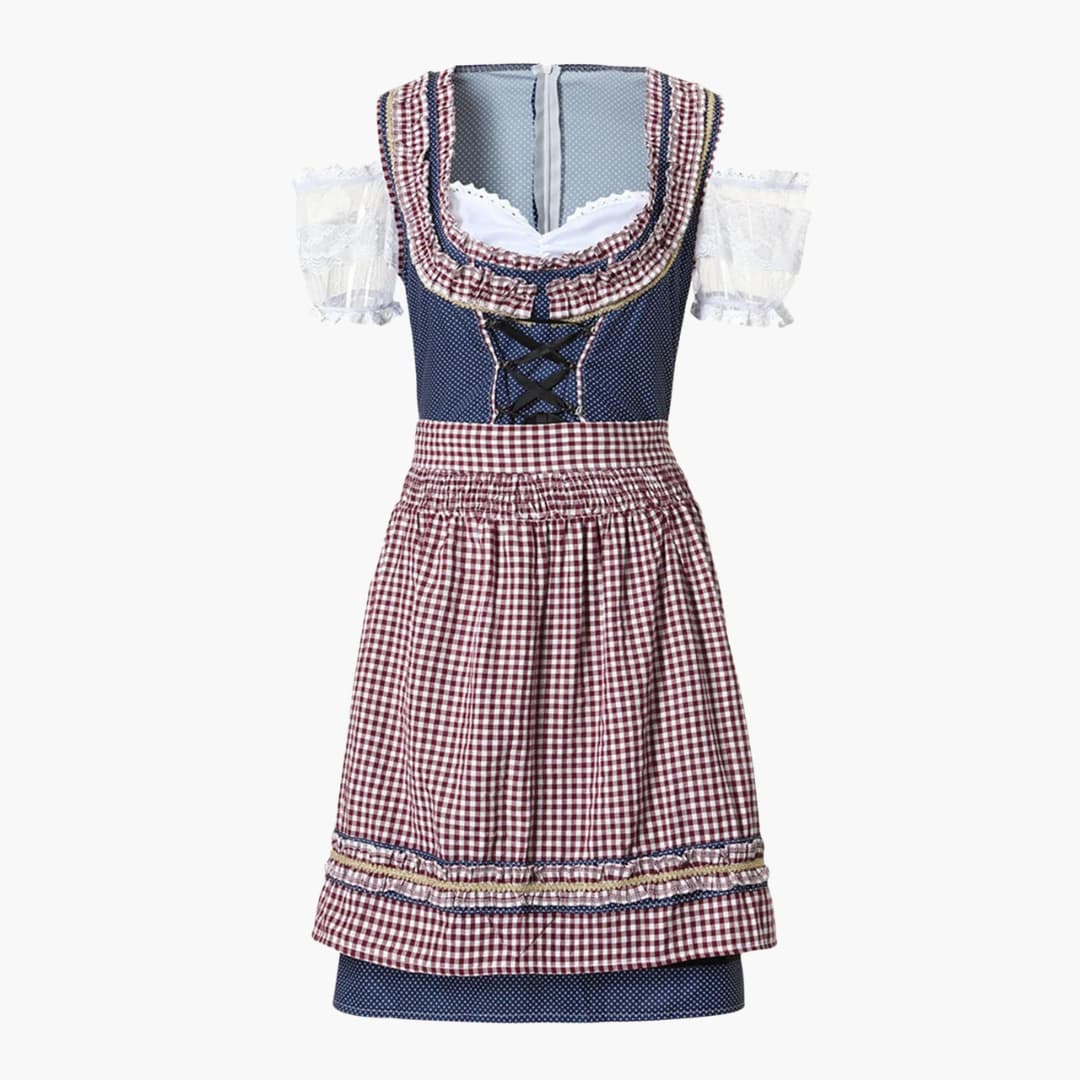 Kariertes Dirndl kleid für Damen - Oktoberfest 2025 - Image 4