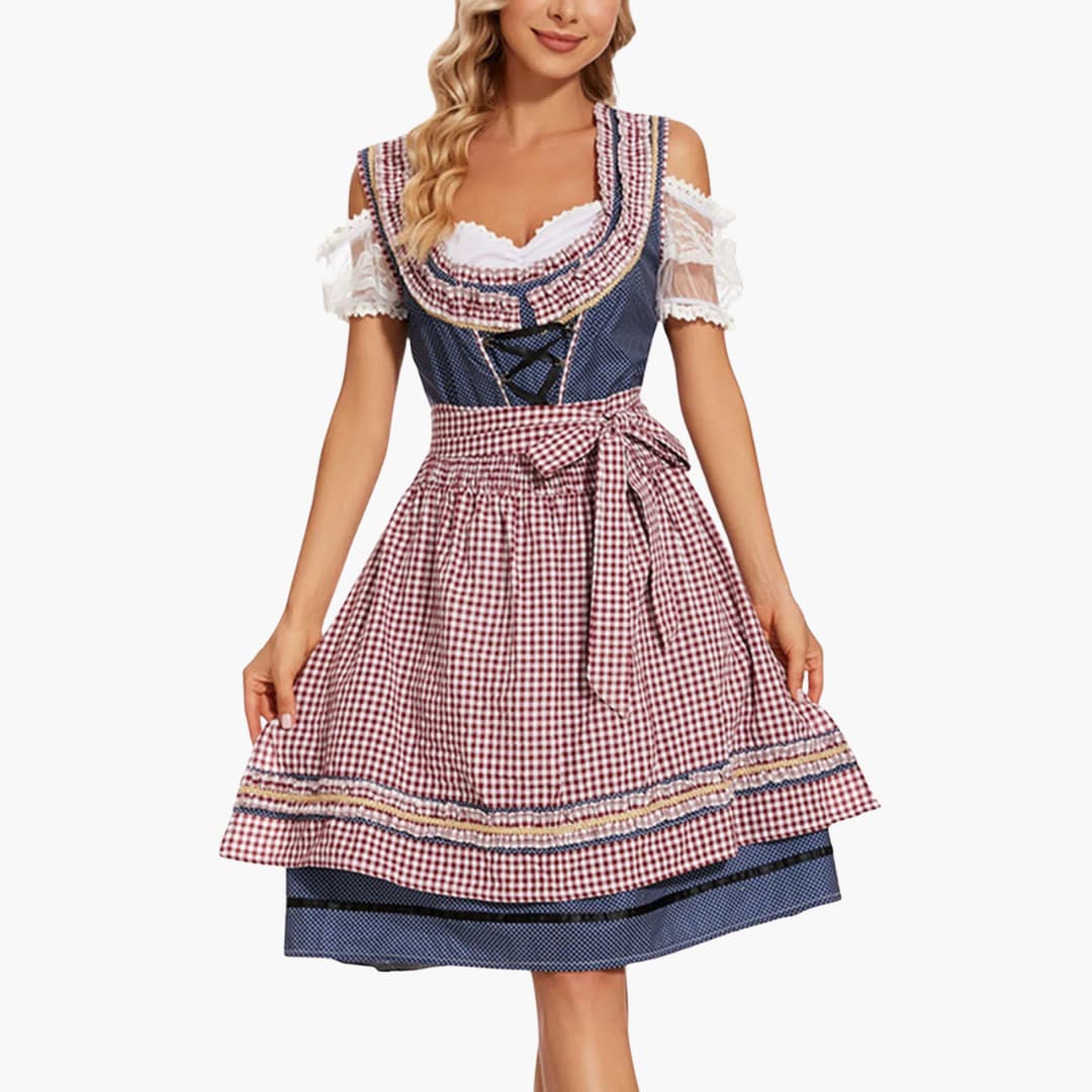 Kariertes Dirndl kleid für Damen - Oktoberfest 2025 - Image 5
