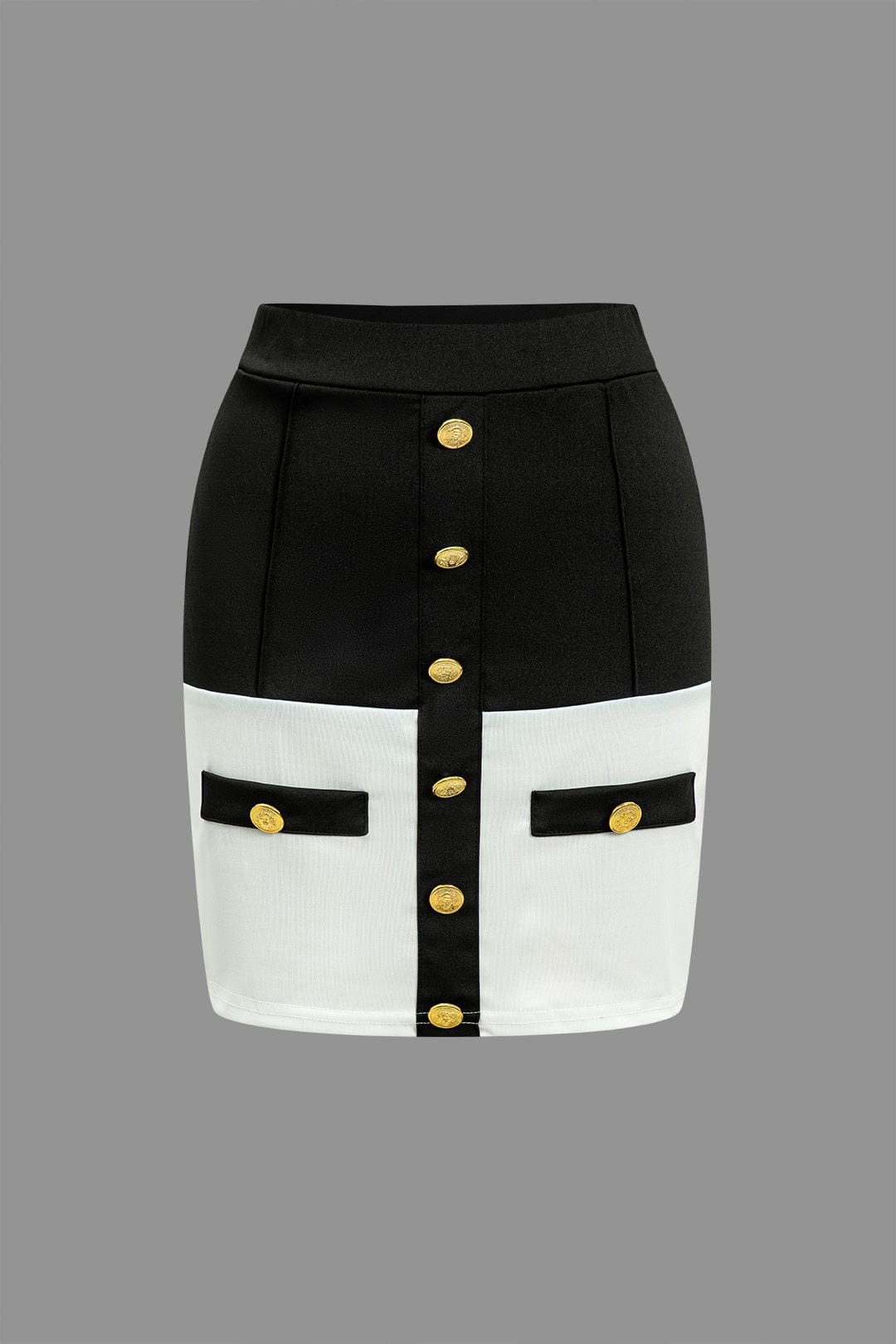 Karina | Elegantes Zweiteiler-Set mit Button-Detail & Minirock - Image 2