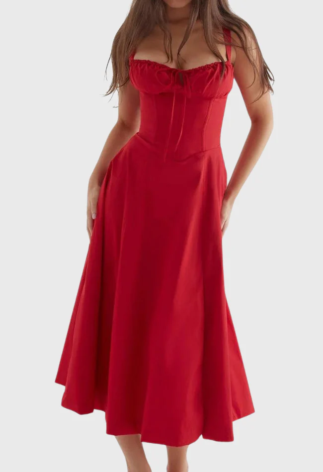 Karoline | Midi-Bustier-Korsett-Sonnenkleid - Image 6