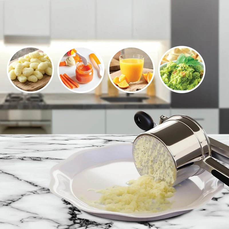 Kartoffelstampfer aus Edelstahl 15 oz – Kartoffelstampfer für Pürees und Gemüsebrei - Image 3