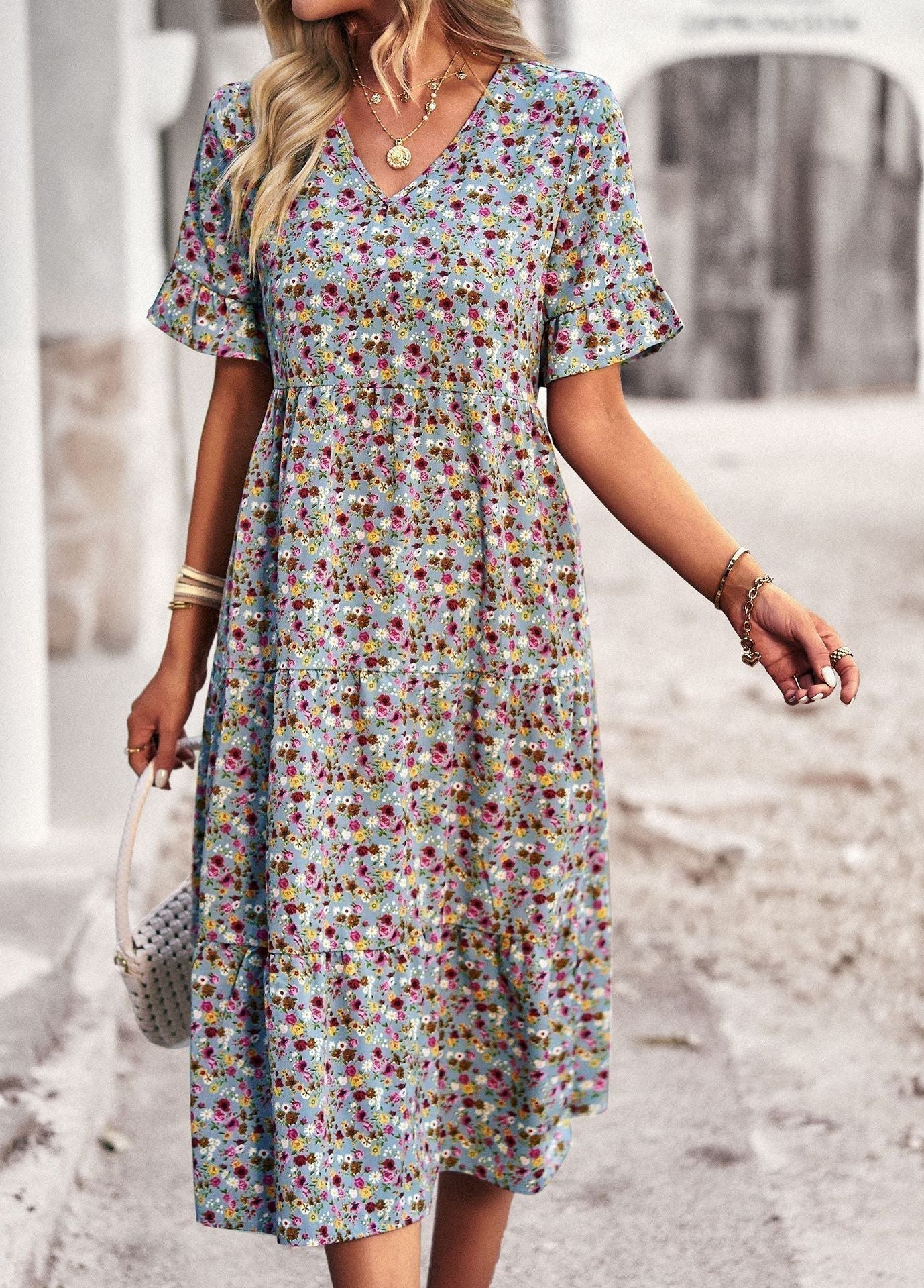 Kate- Geblümtes Midikleid - Image 2