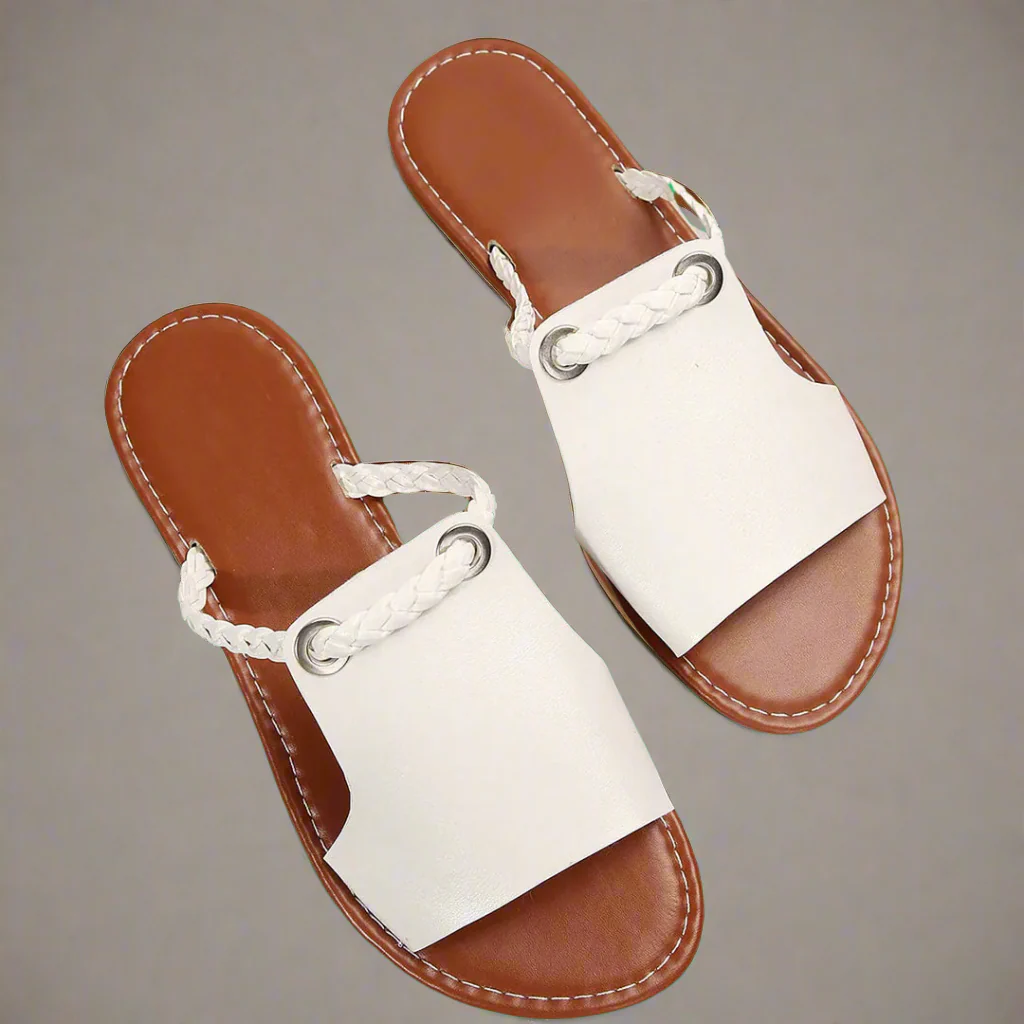 Katelina | Handgefertigte flache Sandalen aus hochwertigen Materialien - Image 2