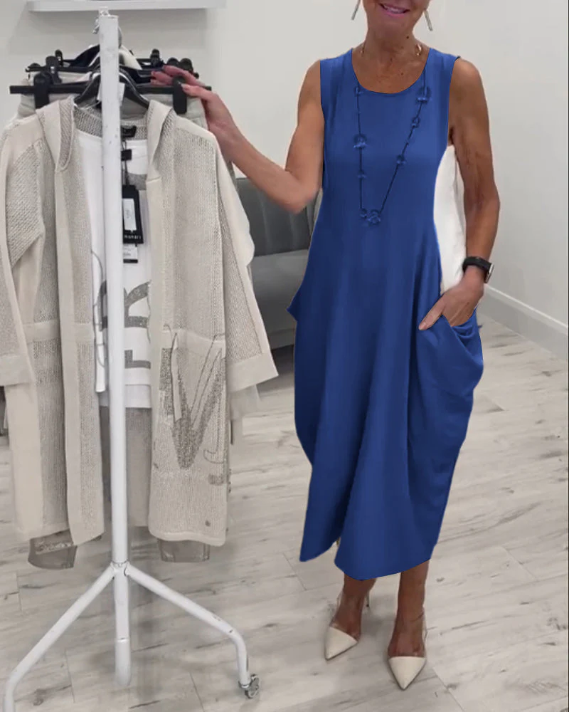 Katharina | Ärmelloses Patchwork-Kleid - Image 11
