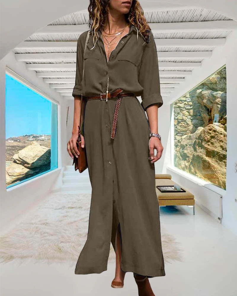 Katherine- Charmante Utility Kleid mit Gürtel - Image 2