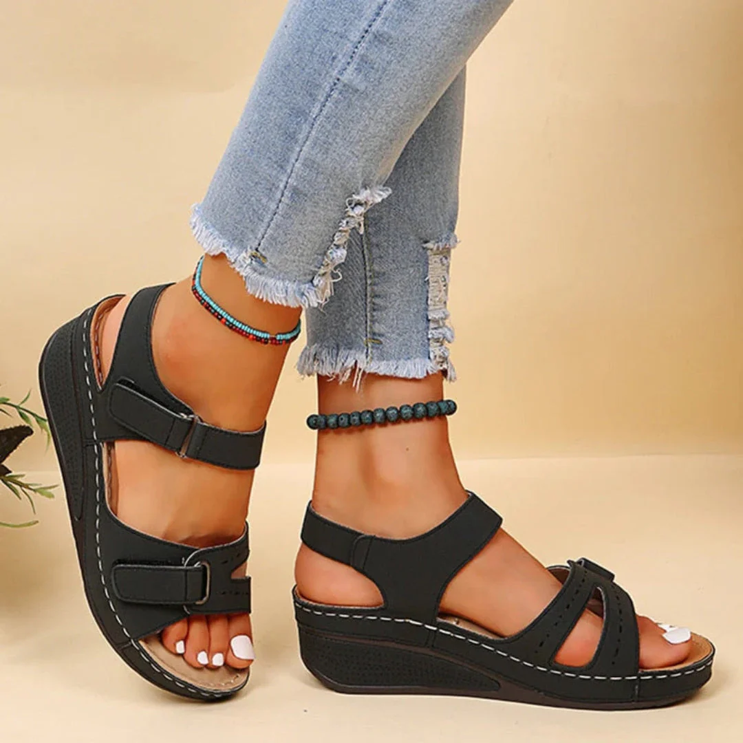Kathrin | Damen Orthopädische Riemen Plattform Sandalen