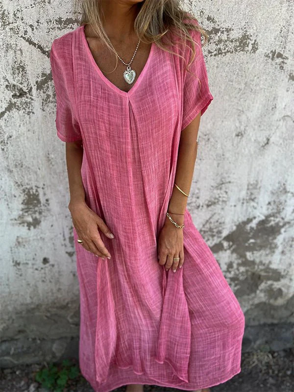 Kathy | Midi-Kleid mit V-Ausschnitt - Image 2