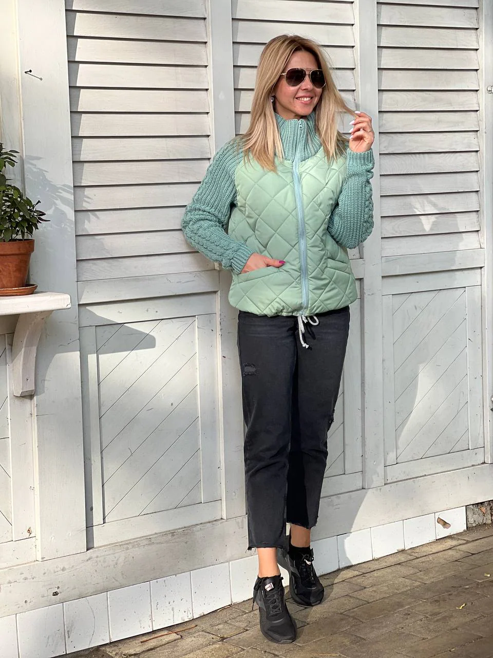 Katrin | Patchwork Jacke mit Stehkragen - Image 14