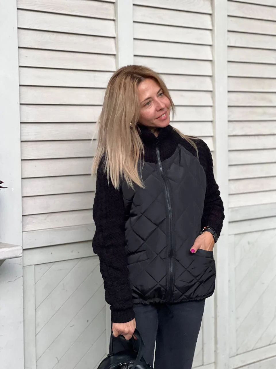 Katrin | Patchwork Jacke mit Stehkragen - Image 9