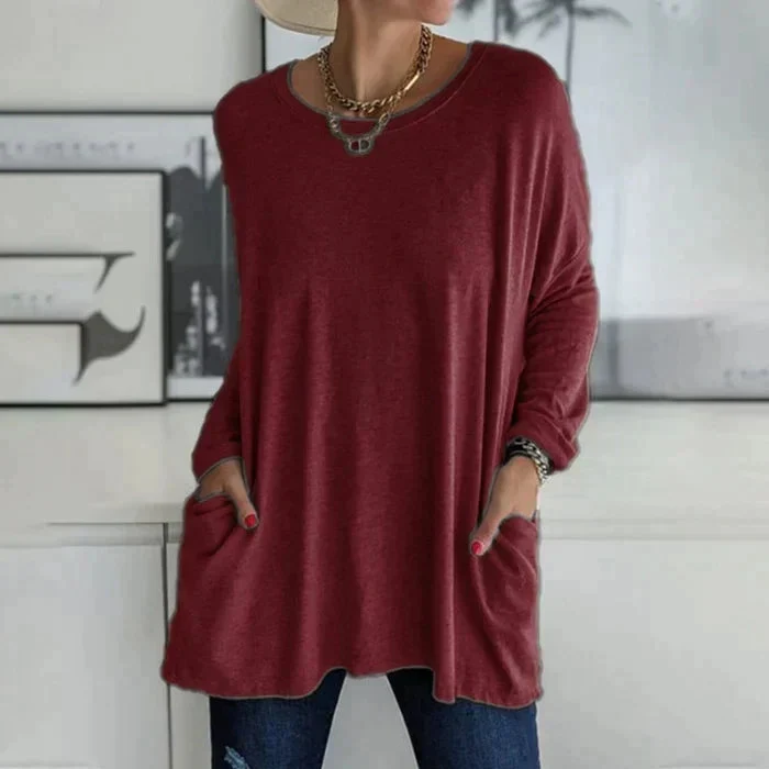 Katrin | Tunika mit Vordertaschen Bluse - Image 10