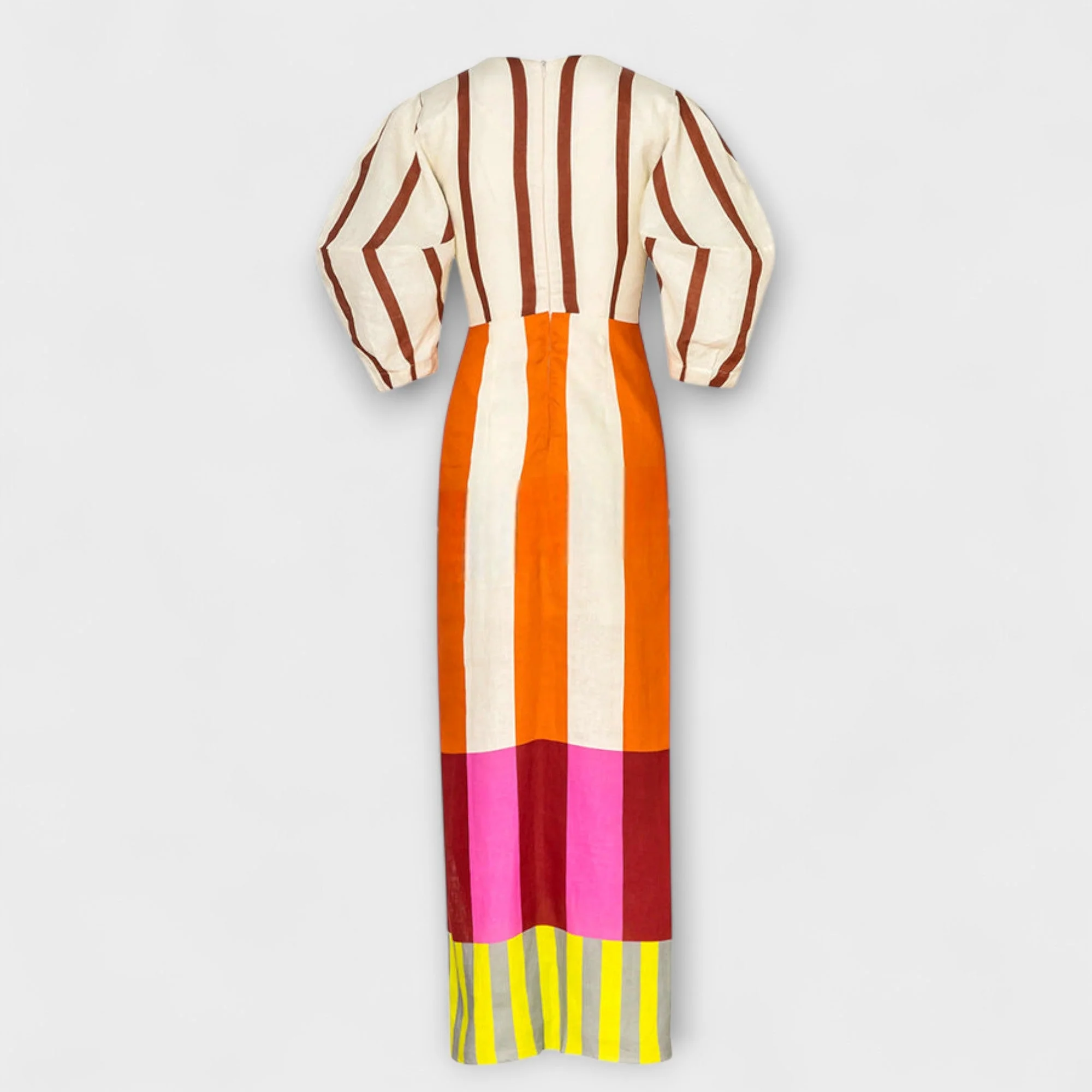 Kaya - Maxikleid mit tiefem Ausschnitt und Puffärmeln - Image 4