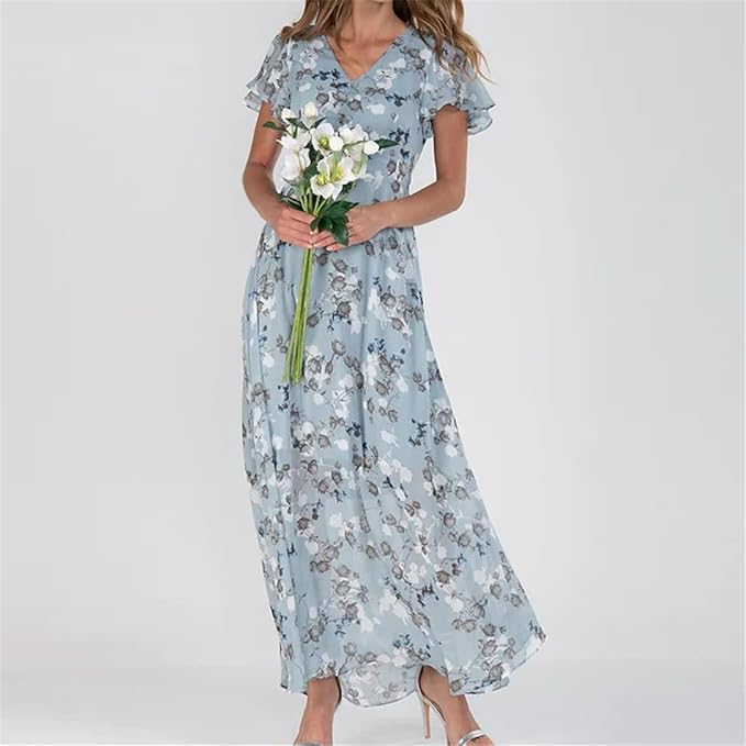 Kaylee | Maxi-Kleid mit Floral-Design und Flatterärmeln - Image 6