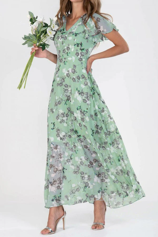 Kaylee | Maxi-Kleid mit Floral-Design und Flatterärmeln - Image 8