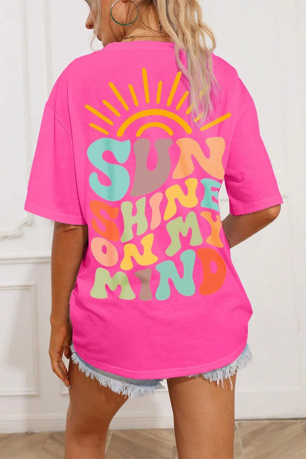 Kayleigh- SUN SHINE ON MY MIND Rundhals T-Shirt - Image 4