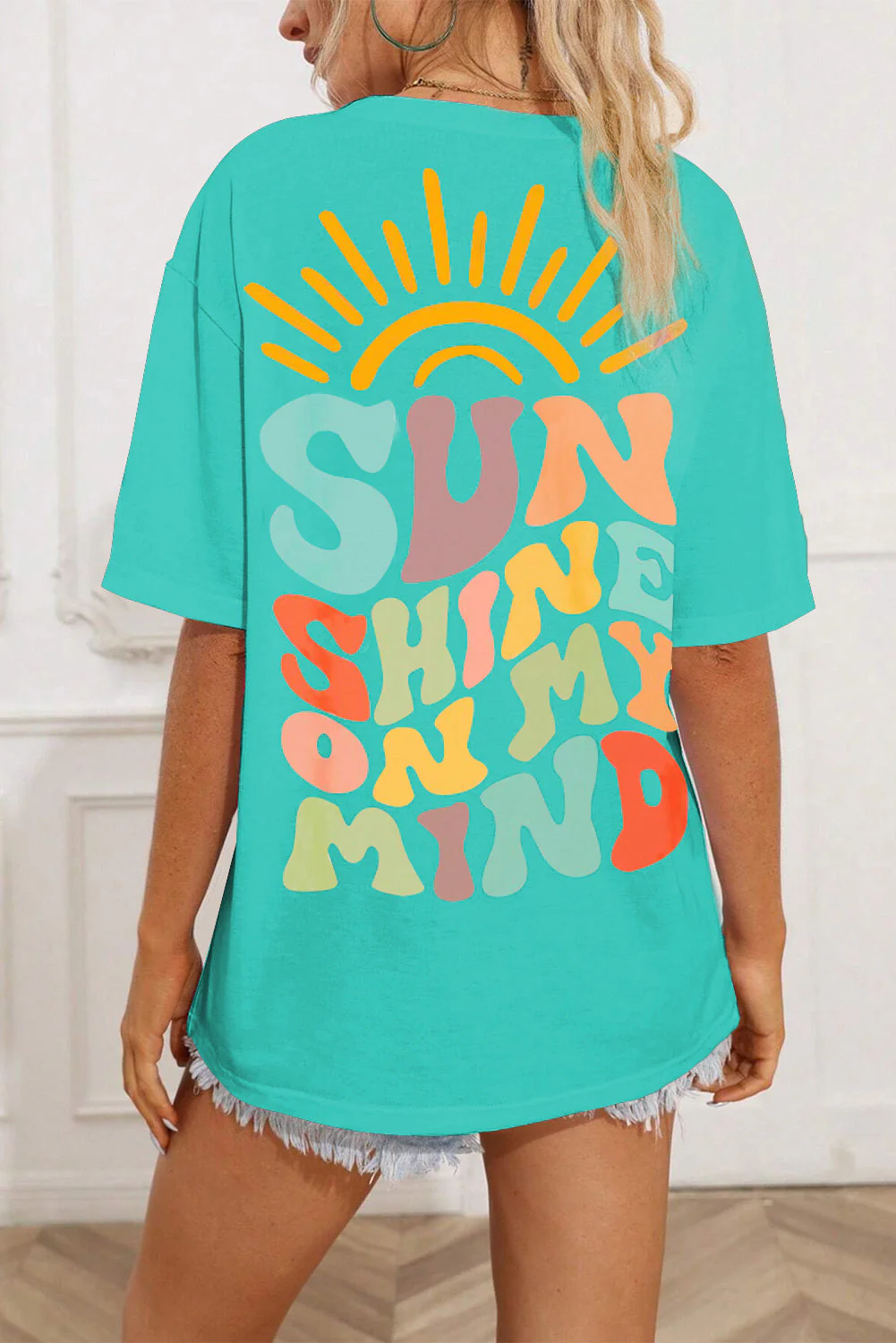 Kayleigh- SUN SHINE ON MY MIND Rundhals T-Shirt - Image 5