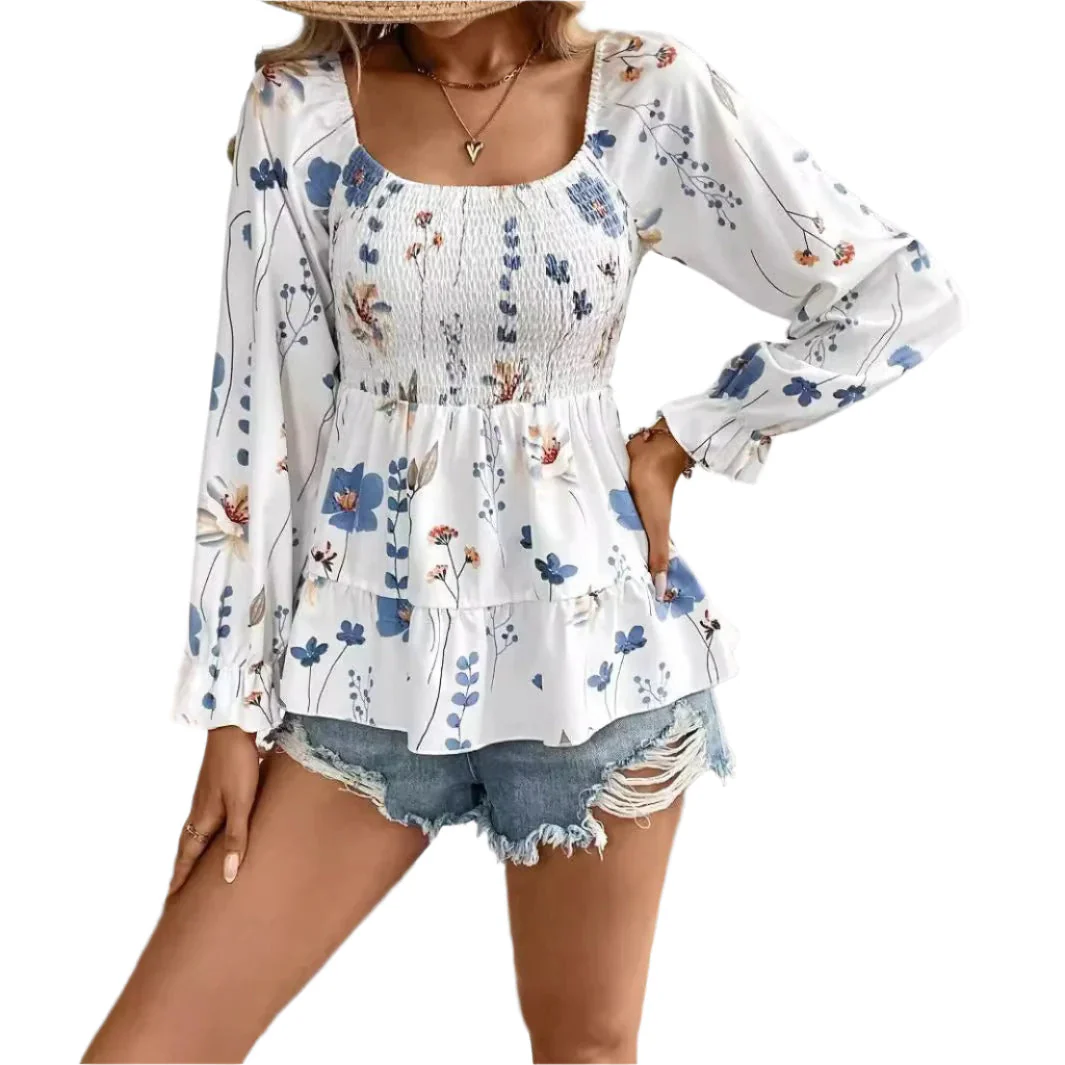 Kelly - Elegante florale Bluse mit langen Ärmeln - Image 2