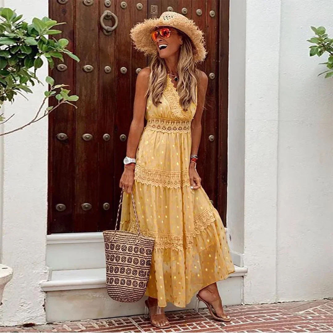 Kenra – Boho-Chic-Maxikleid mit Punkten - Image 5