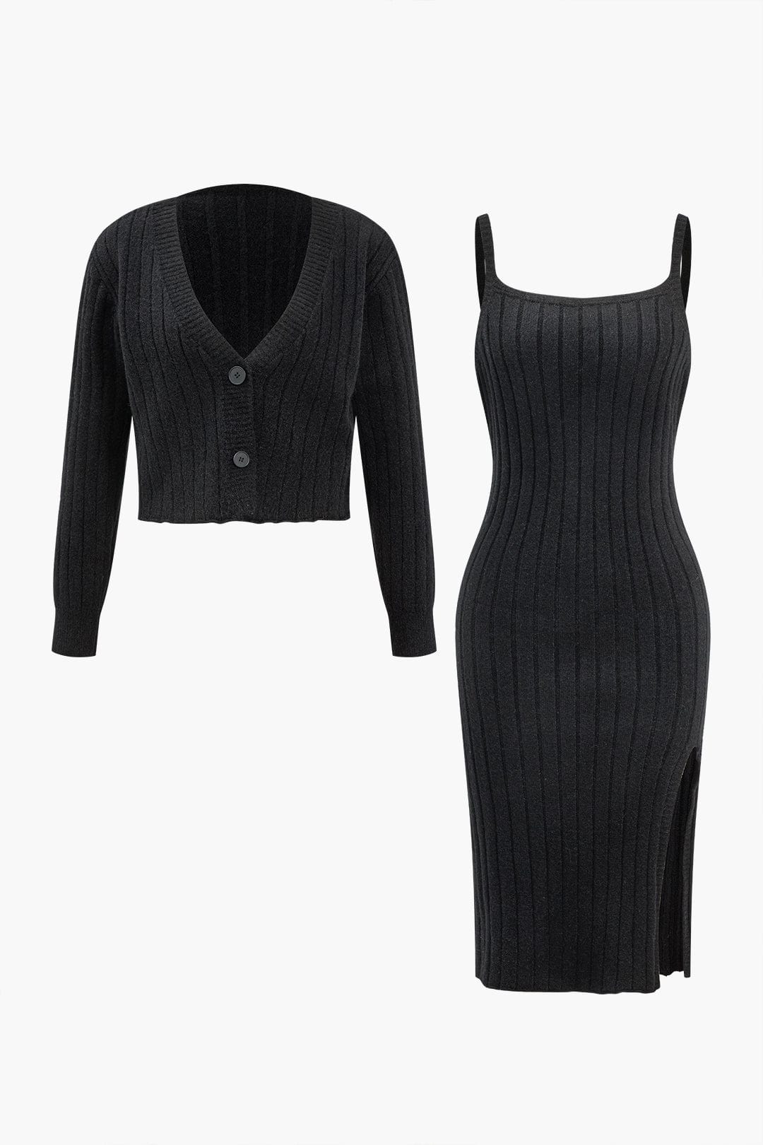 Kerstin | Elegantes Strick-Zweiteiler-Set mit Cardigan & Kleid - Image 6