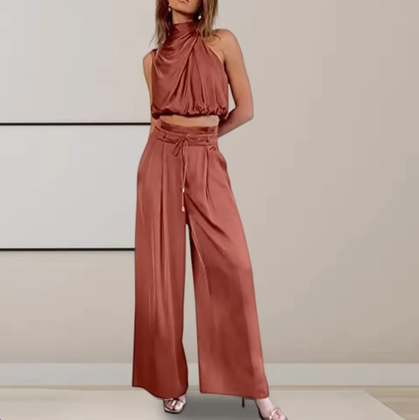 Khaela – Elegantes zweiteiliges Satin-Set - Image 3