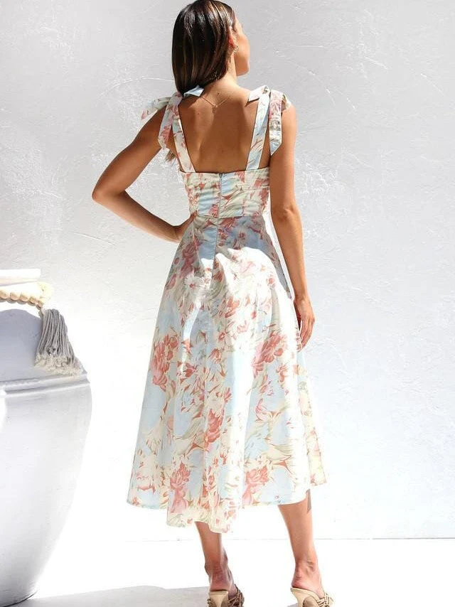 Kira -  Bedrucktes Midi-Kleid mit Trägern - Image 3