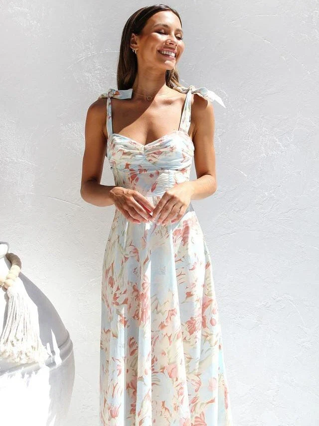 Kira -  Bedrucktes Midi-Kleid mit Trägern - Image 4