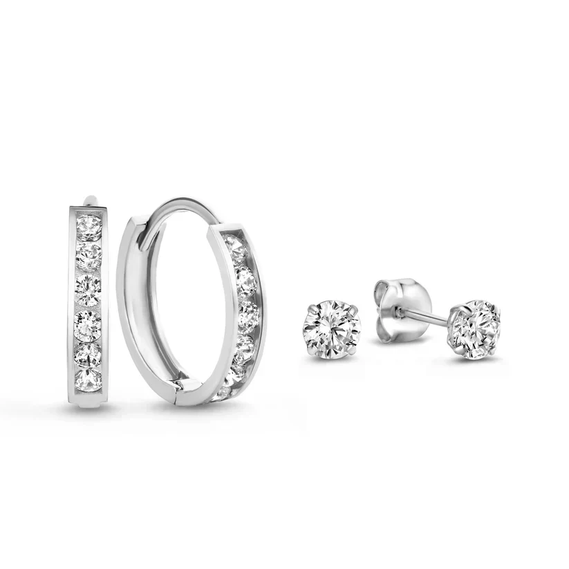 Klarissa® | Brillane Stein-Ohrringe Set Gold - Image 6