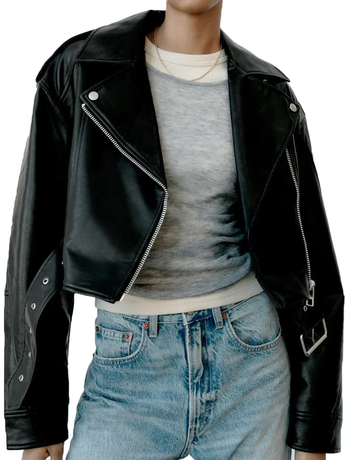 Klassische Damen Bikerjacke | Lässig - Image 2