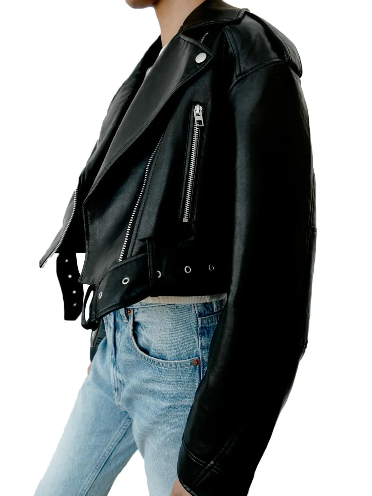 Klassische Damen Bikerjacke | Lässig - Image 3