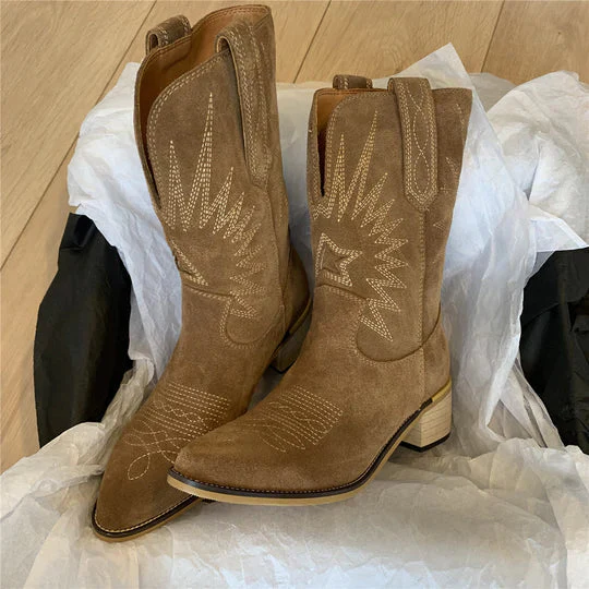 Klassische Damen-Cowboystiefel aus Leder – Elegantes Design für Jeden Anlass - Image 3
