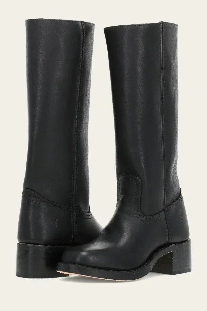Klassische Damen-Lederstiefel mit Blockabsatz – Robustes, handgefertigtes Design für zeitlosen Stil - Image 7