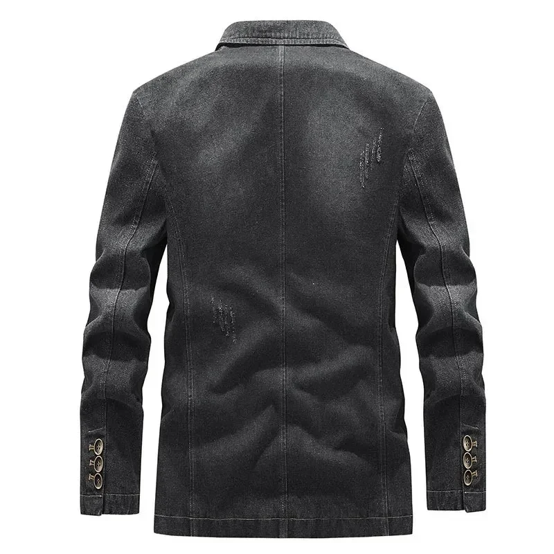 Klassische Jeansblazerjacke für Herren | Warme - Image 2