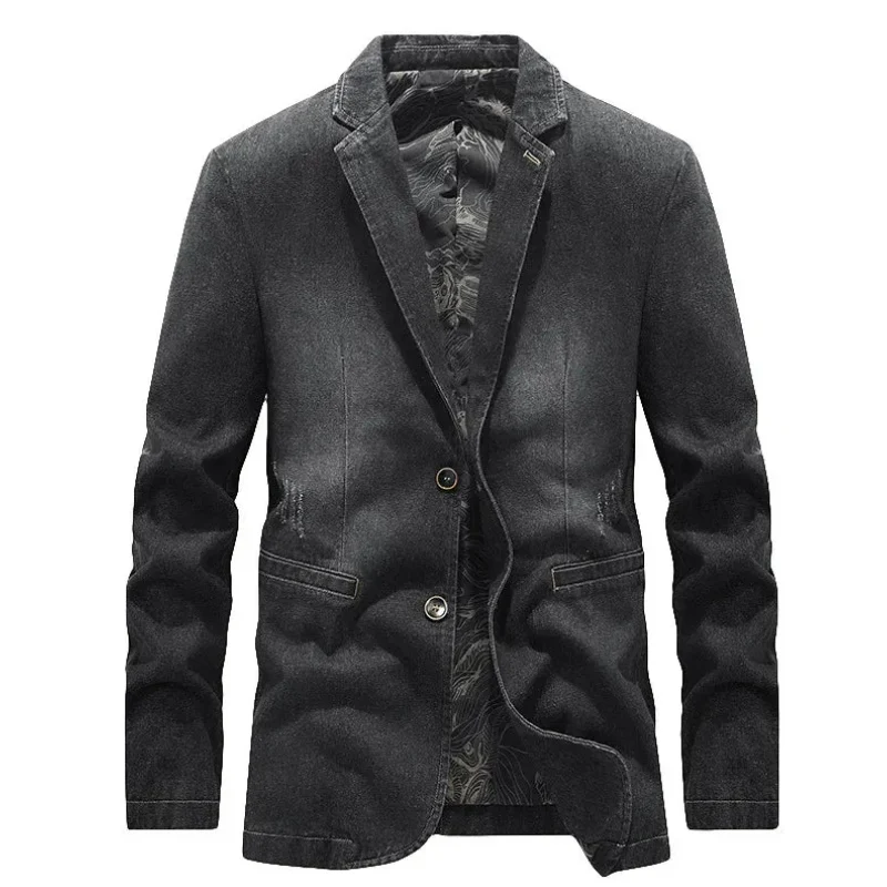 Klassische Jeansblazerjacke für Herren | Warme - Image 3