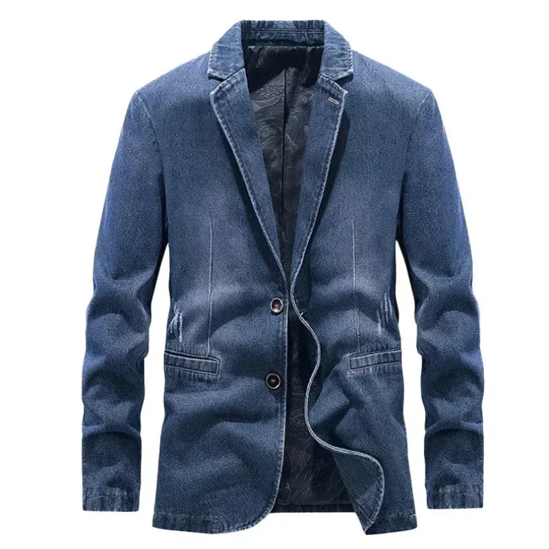 Klassische Jeansblazerjacke für Herren | Warme - Image 5
