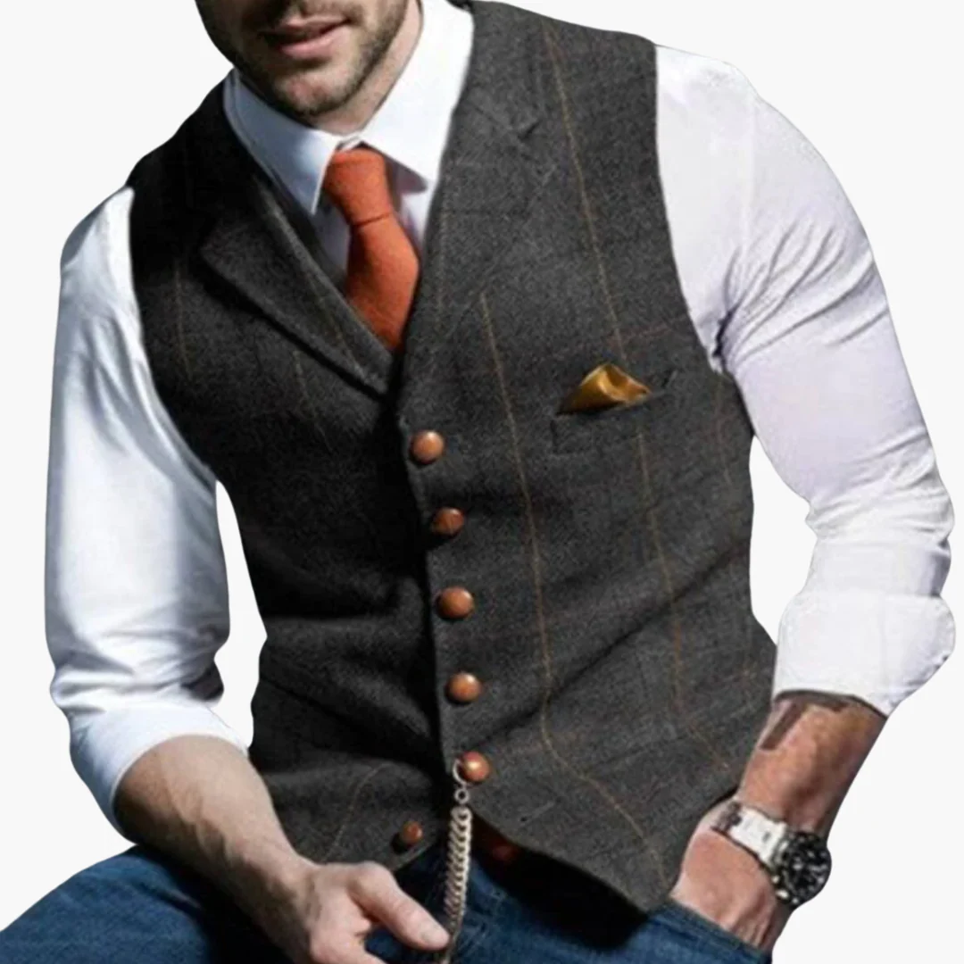 Klassische karierte Weste - Stilvoll für Herren mit schmaler Passform - Image 7