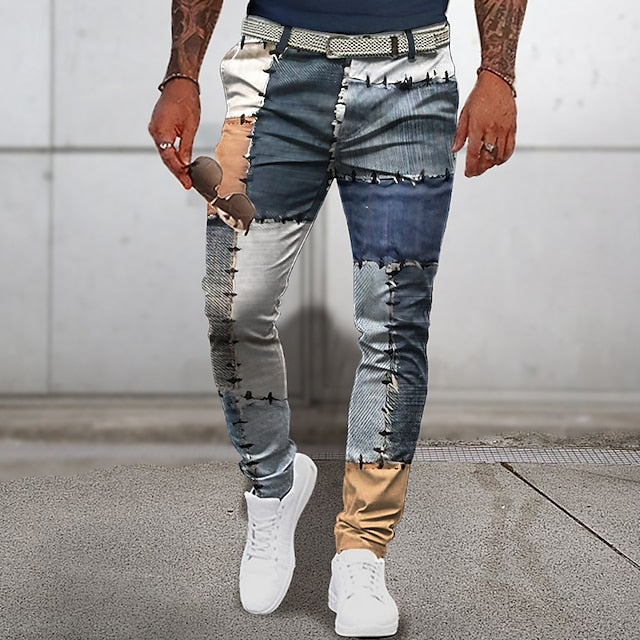 Klassische Patchwork-Sommerhosen für Männer - Tristano - Image 4