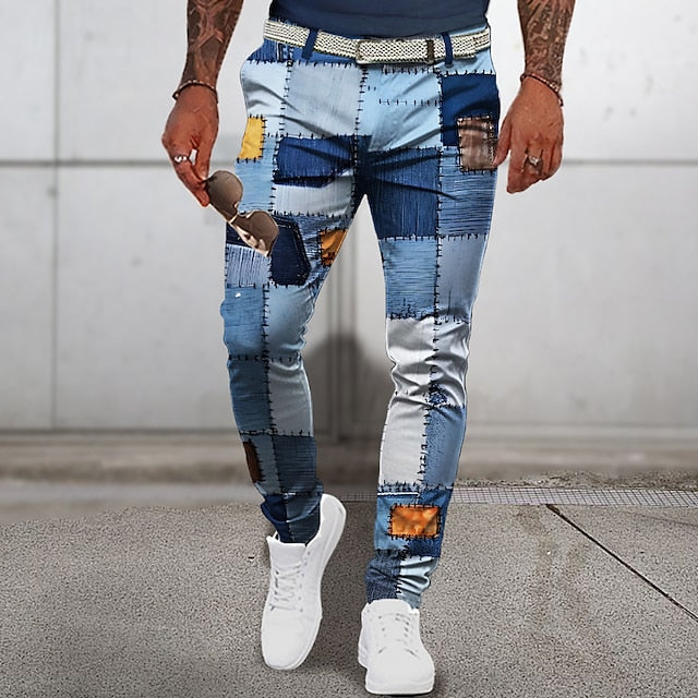 Klassische Patchwork-Sommerhosen für Männer - Tristano - Image 6