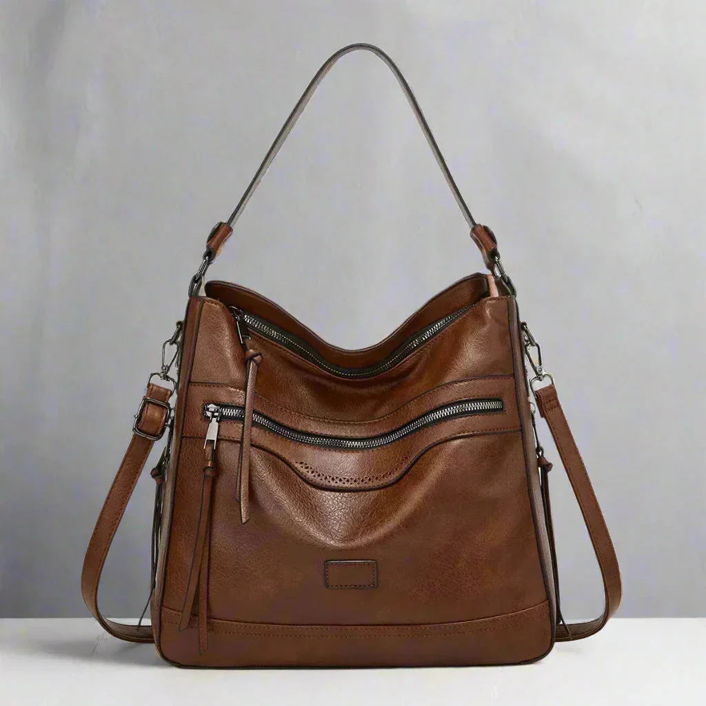 Klassische Retro-Ledertasche für Frauen - Vanessa - Image 2