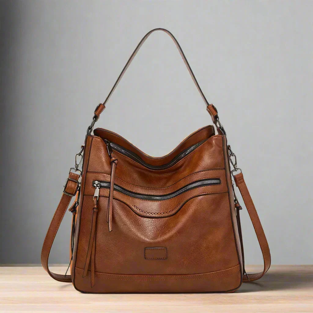 Klassische Retro-Ledertasche für Frauen - Vanessa - Image 3