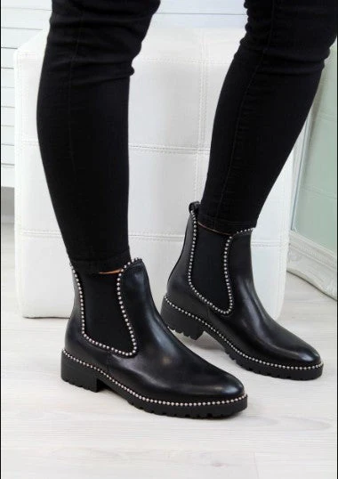 Klassische schwarze Damenstiefeletten - Shanty - Image 2