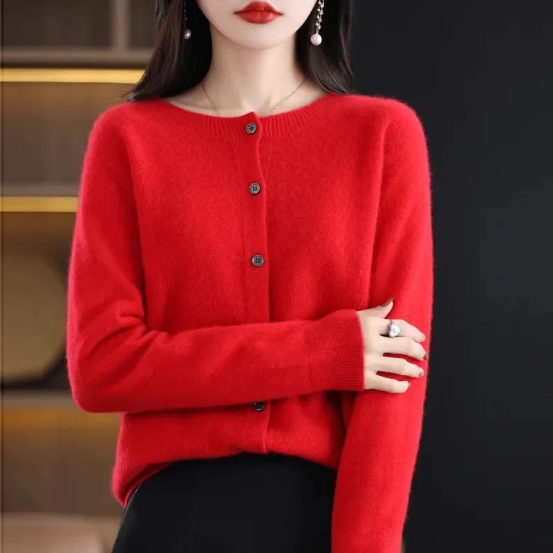 Klassische Strickjacke mit Knöpfen für Damen - Cosima - Image 8