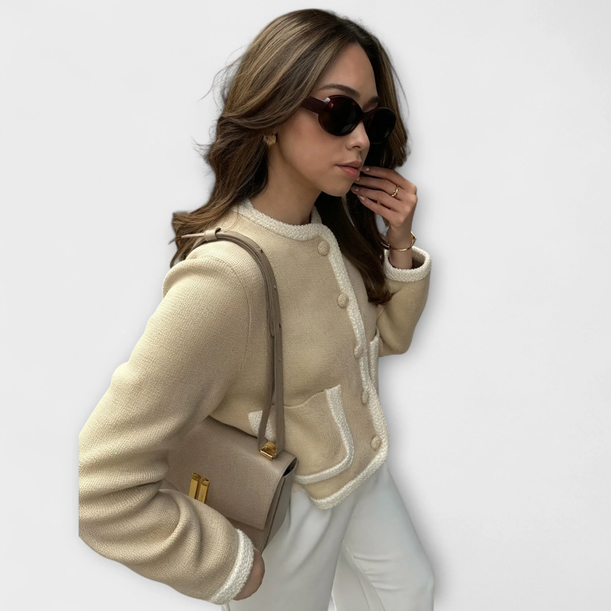 Klassische Strickjacke mit Ziertaschen - Image 2