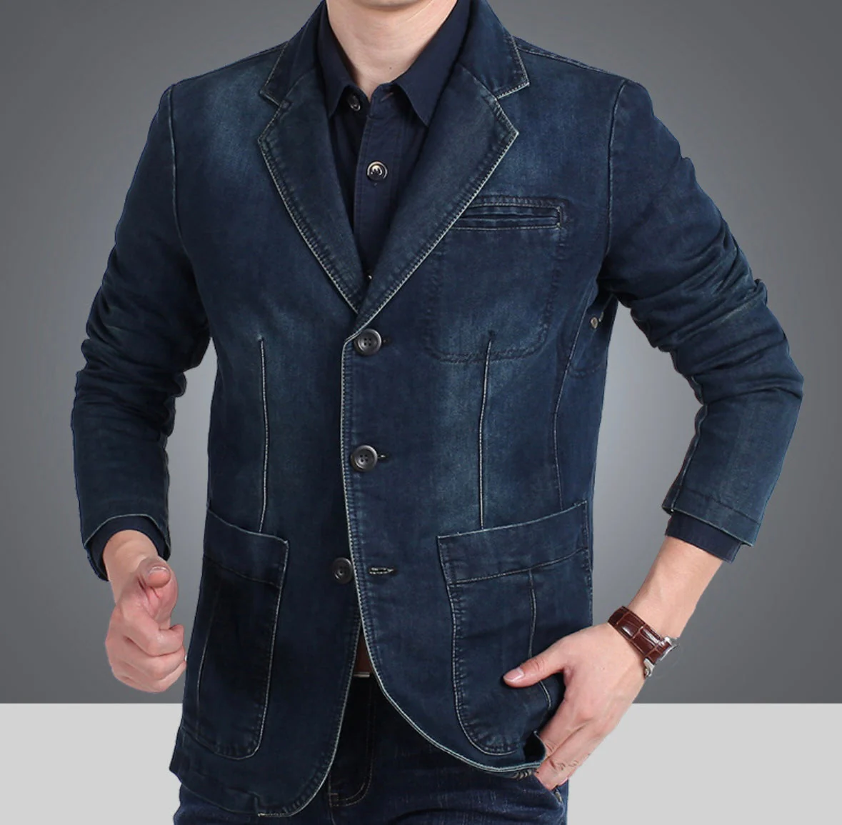 Klassischer Blazer mit Revers für Herren - Image 8