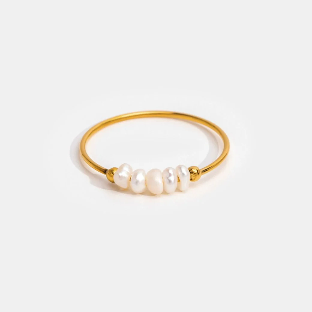 Klassischer Ring mit Süßwasserperle - Image 3